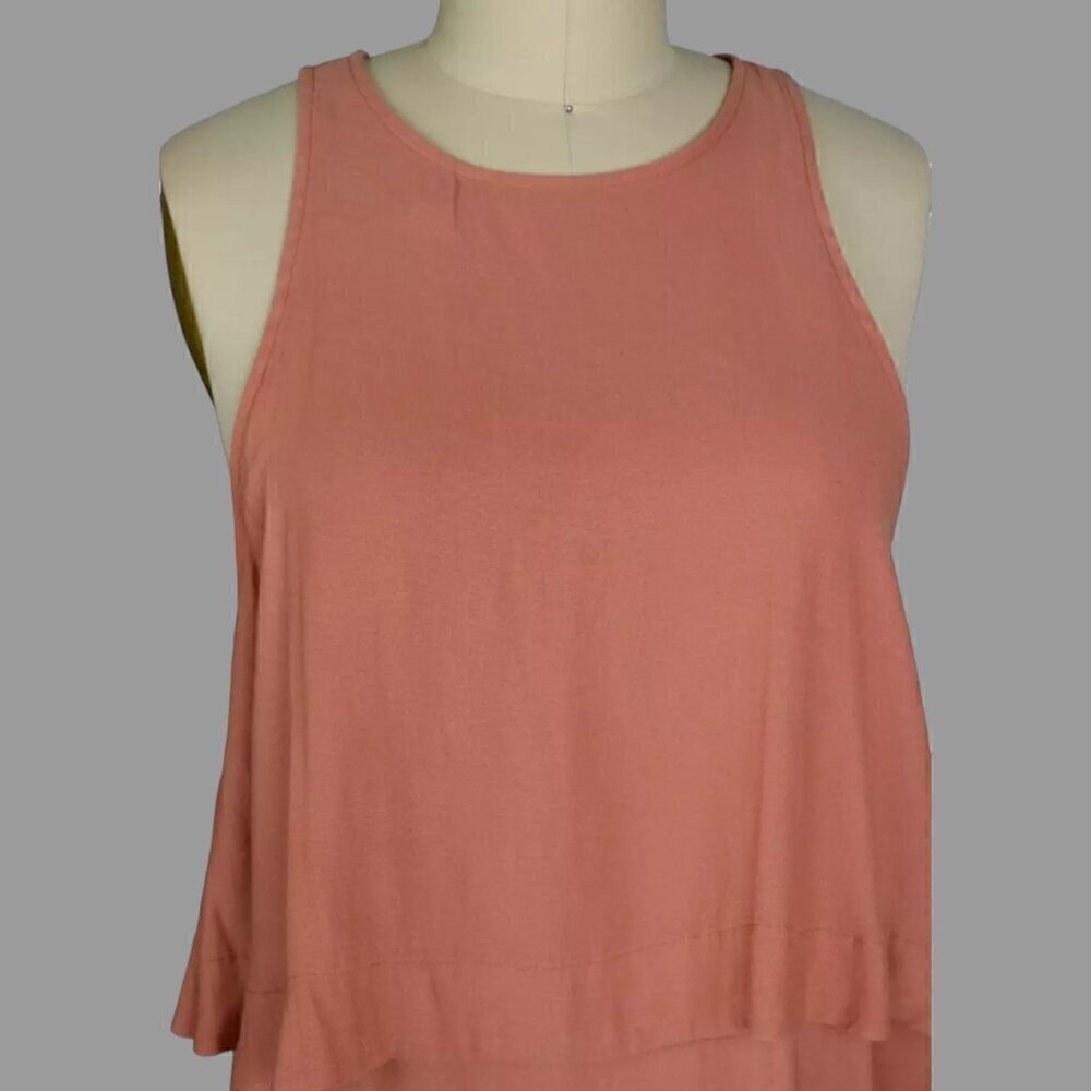FREE PEOPLE LAYERS IN LOVE DARK APRICOT TUNIC TOP - Picture 2 of 7